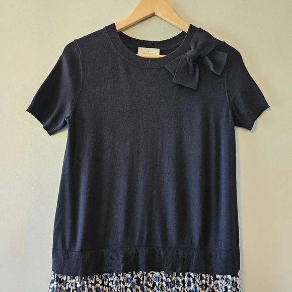 Kate Spade New York Hollyhock Pleated Floral Casual Skirt Dress in Black Size S. - Picture 9 of 16